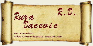Ruža Dačević vizit kartica